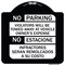 Signmission No Parking Violators Will Be Towed Away at Vehicle Owners No Estacione Infractores, BW-1818-23594 A-DES-BW-1818-23594 - alternate 1